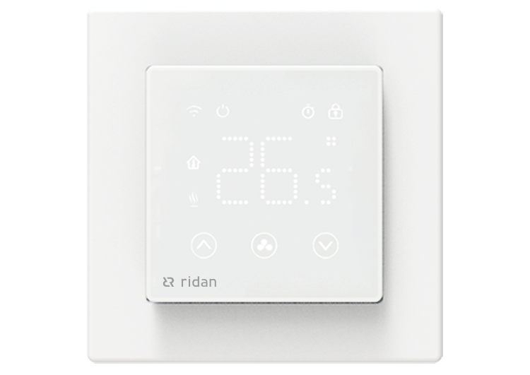 Ридан 088L1141R — Электронный комнатный термостат RSmart-SW с Wi-Fi подключением 230V, белый
