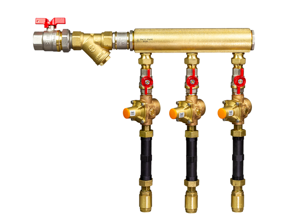 Ридан WDU.3R 160W1059R — Узел распределительный этажный для систем водоснабжения V1 DN32-7L-20-7BIZ20-BV15