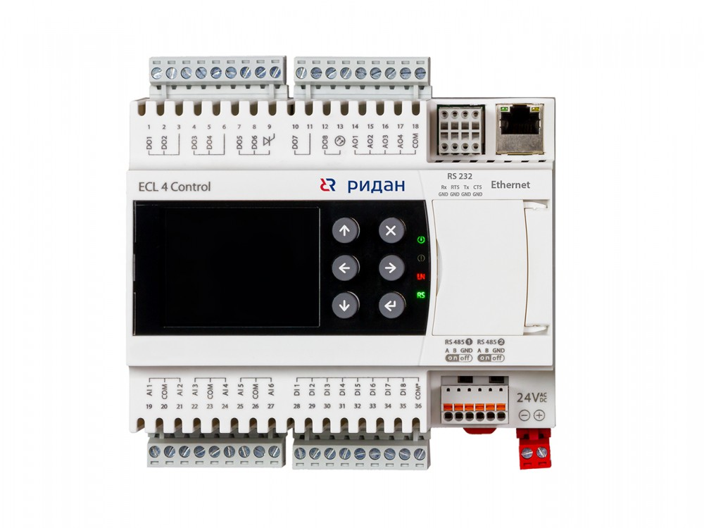 Ридан 087H374984R — Контроллер ECL4 Control 368R Ethernet, напряжение питания 24V AC/DC