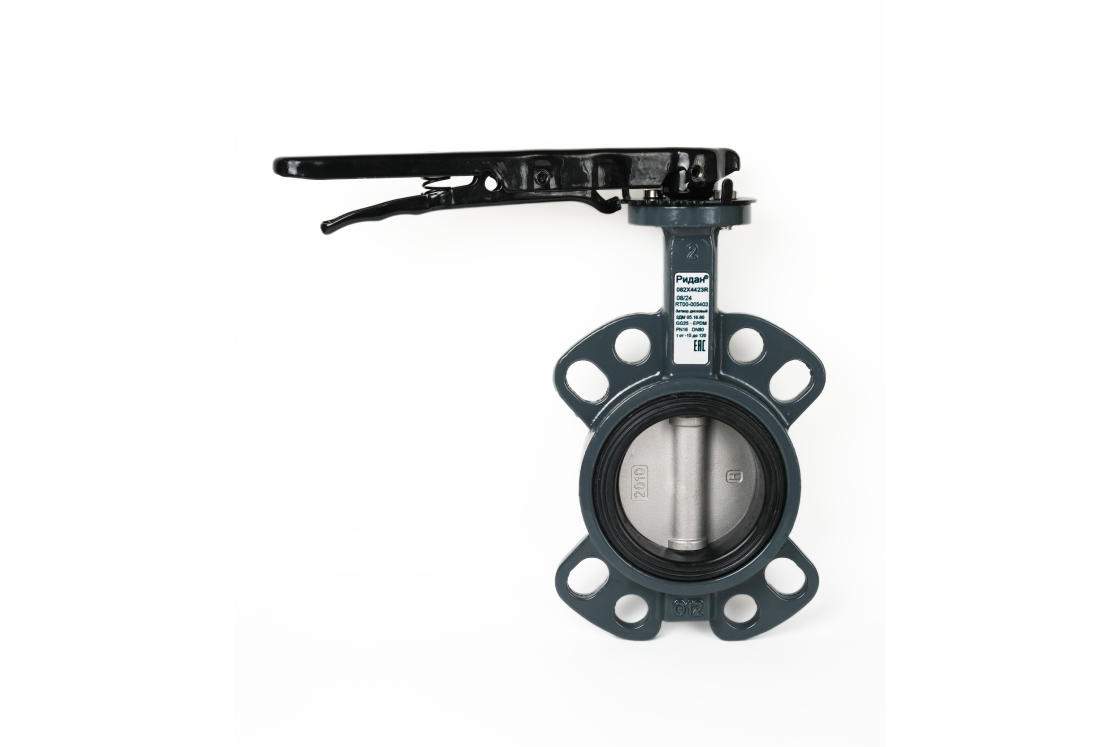 Ридан 082X4423R — Затвор дисковый поворотный ЗДМ 05.16.80, PN16, DN80, корпус GG25, диск — нержавеющая сталь AISI316, уплотнение EPDM, управление — рукоятка