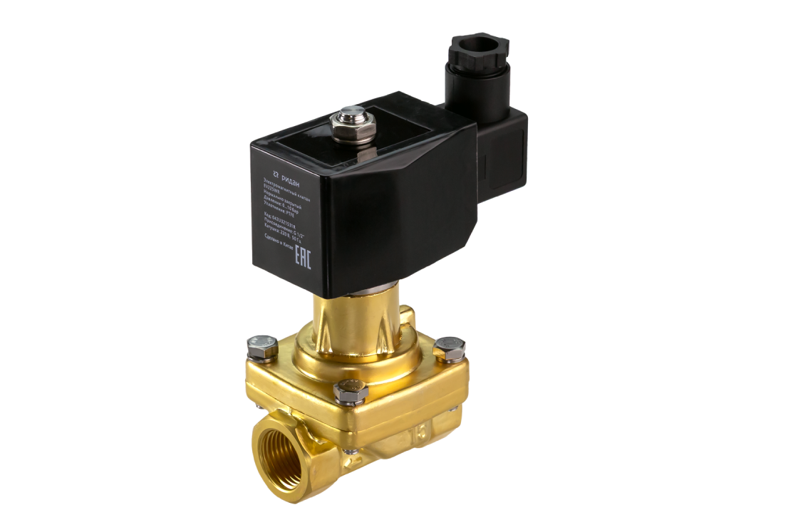 Ридан 042U322502R — Клапан электромагнитный EV225WR, G 1, PTFE, нормально закрытый, 0…6 бар, с катушкой 24В пост. ток
