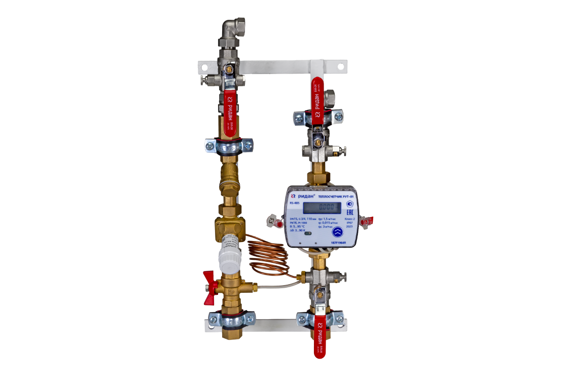 Ридан ШКСО – 1Р 152F4208QT — Квартирная станция для систем отопления, В1, с левым подключением, тип 5