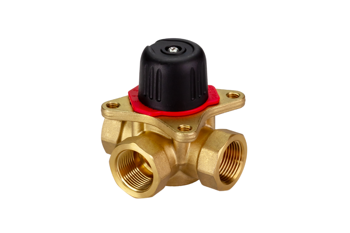 Ридан 065Z0399R — Клапан регулирующий поворотный HRB-3R PN10, DN15, Kvs 0,4, Tmax 110 °C, Rp1/2, корпус CW617N, трехходовой