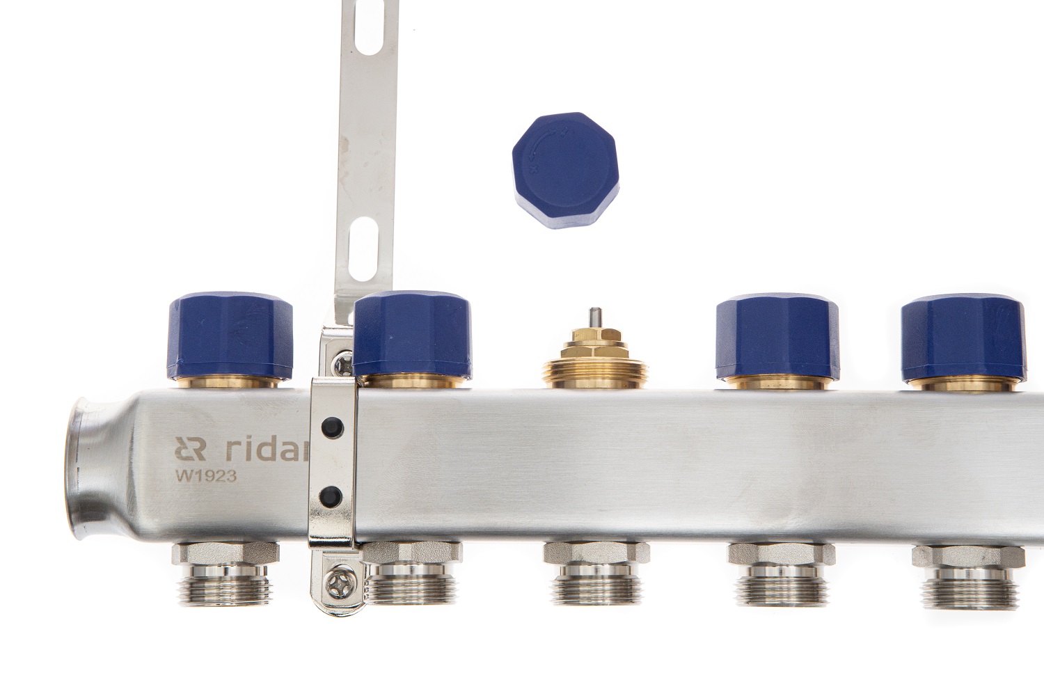 Ридан 088U0976R — Комплект коллекторов SSM-6R set с кронштейнами, ручным воздухоотводчиком, сливным краном и торцевой заглушкой, 6 контуров