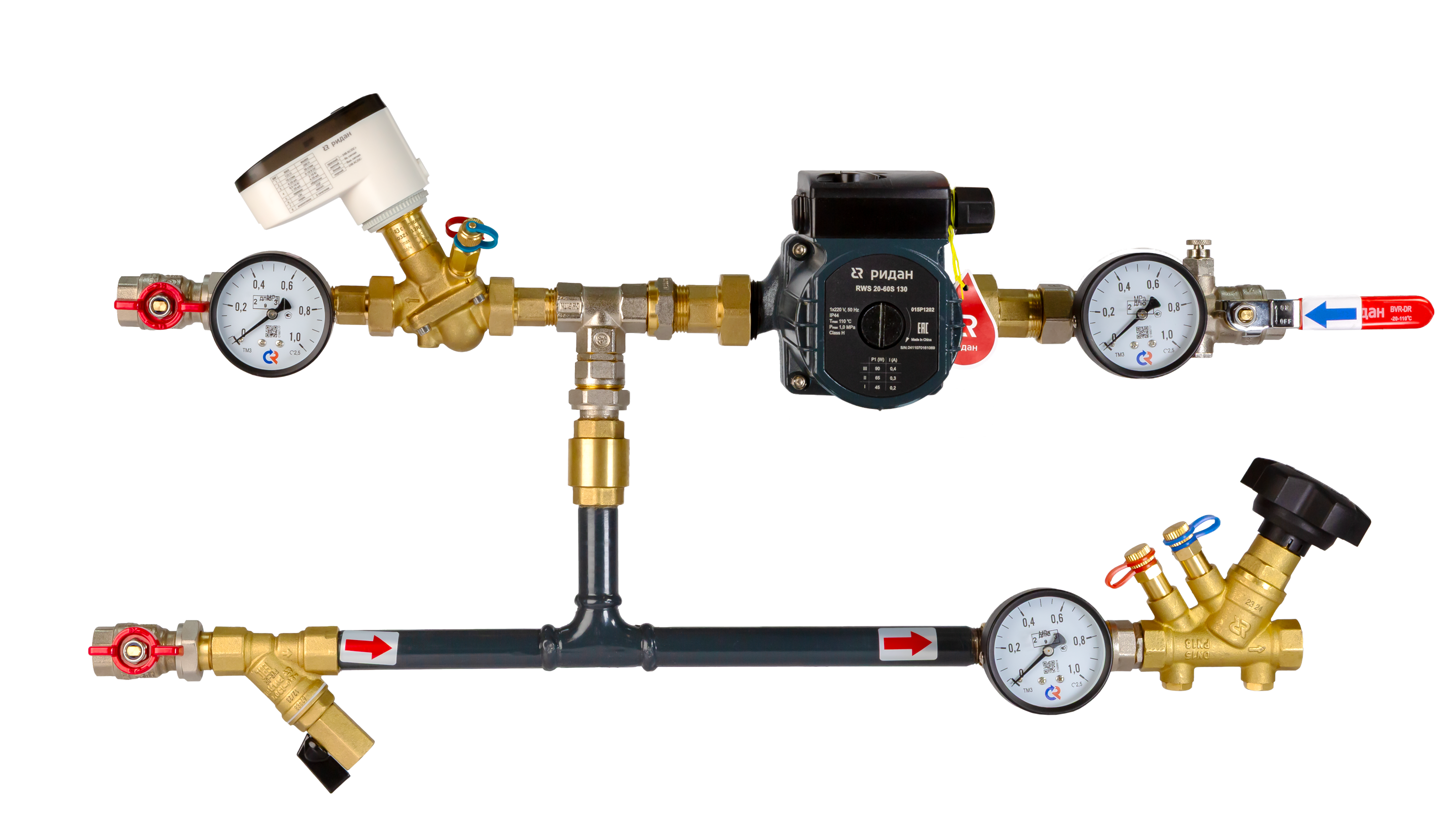 Ридан 122W0132HR — Узел теплоснабжения АУУ-AQT-63-25-25-C-S правый, 0-10В H